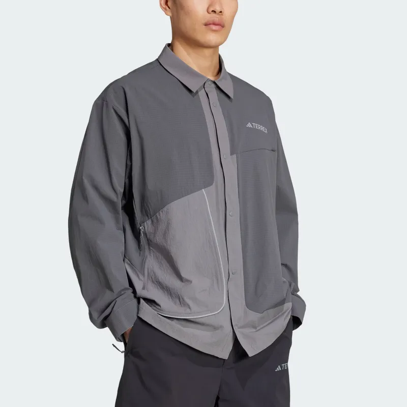 Adidas TerrexXPLORIC AEROREADY SHIRT Men's Dark Gray/Gray-2