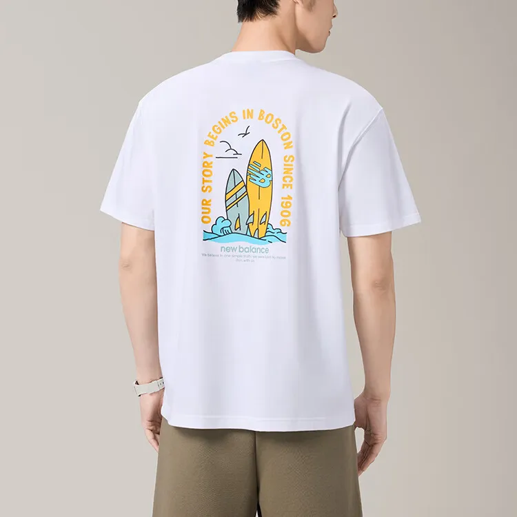 New Balance SS25 T Shirt Men's White-2