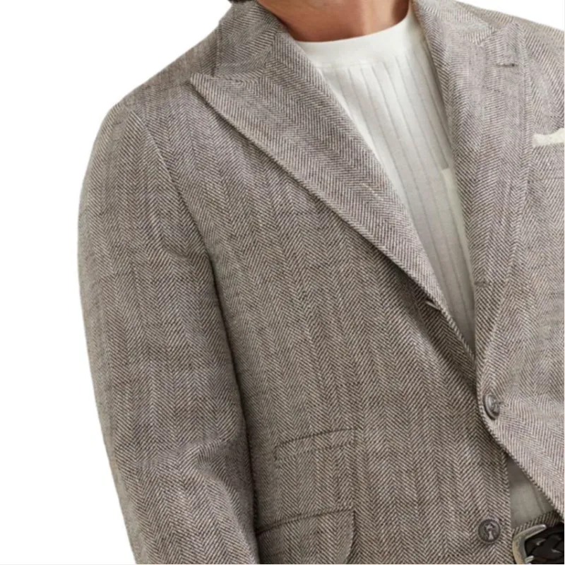 Brunello Cucinelli Chevron Blazer-4