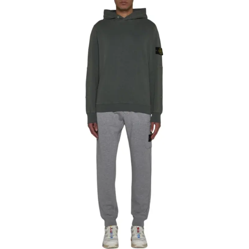 STONE ISLAND Knitted Sweatpants Men's Gray-1