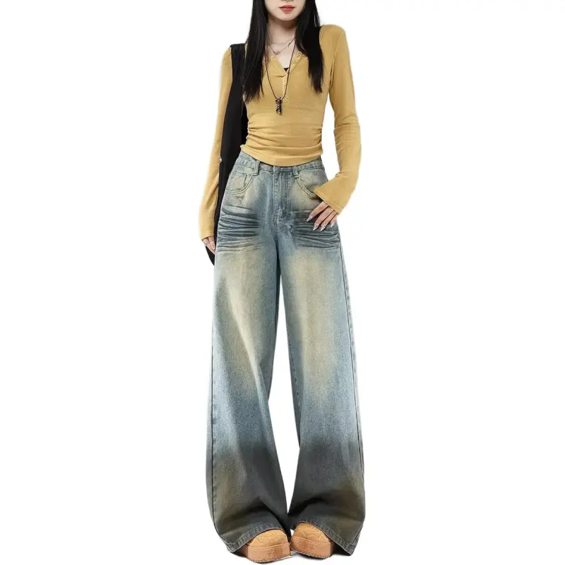 Concubine Zhu Jeans Unisex Vintage Blue-4