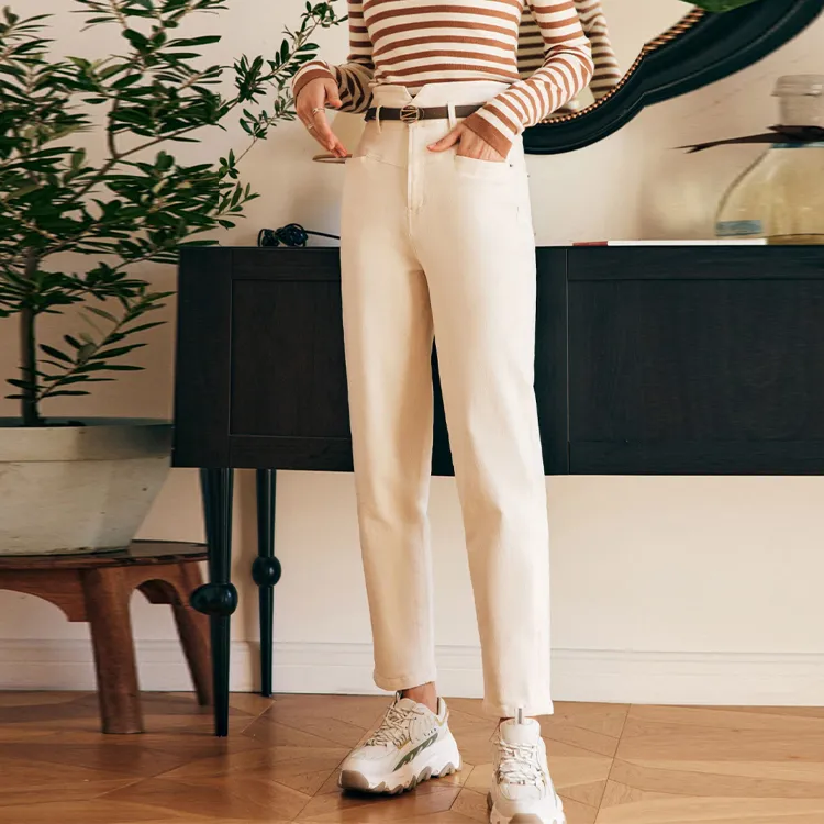 Olrain Jeans Women's Apricot-2
