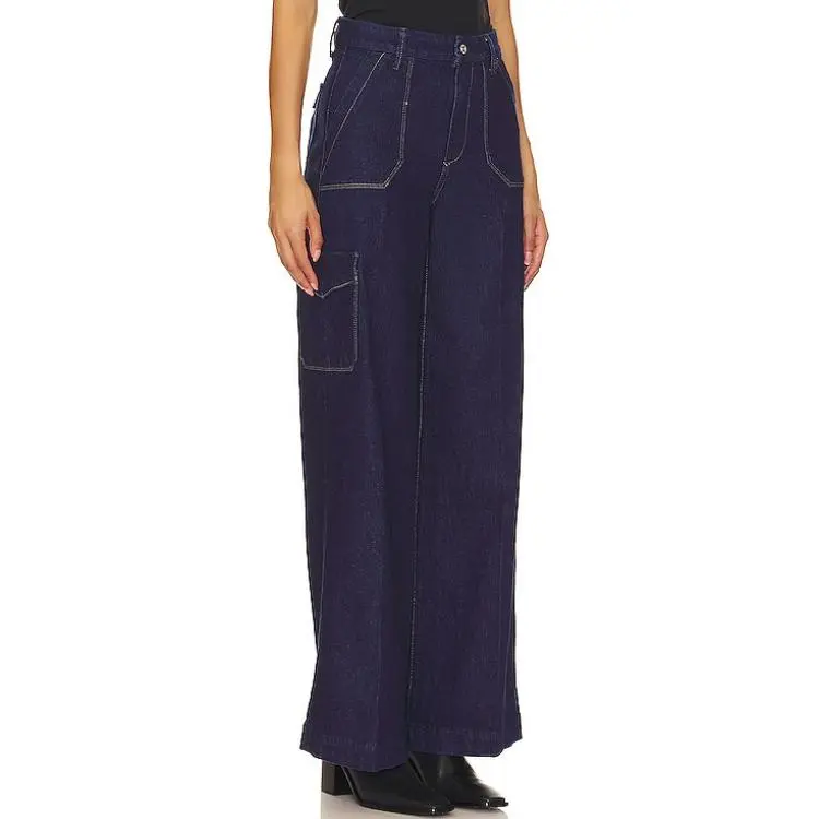 PAIGE Casual Pants Women's Marine Blue-2