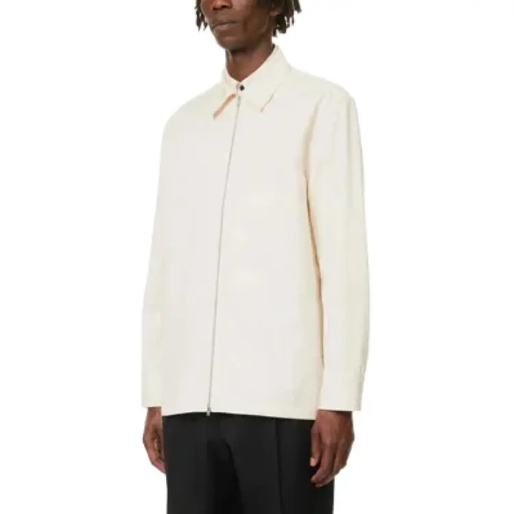 JIL SANDER Long Sleeved Zip Up Shirt-3