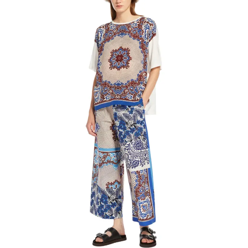 WEEKEND MaxMara Floral Patterned Crewneck T-Shirt-1