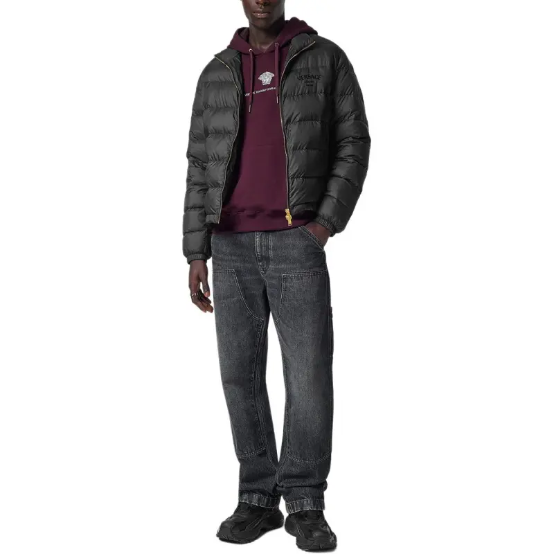 VERSACE Logo Patch Patchwork Designed Jeans-1