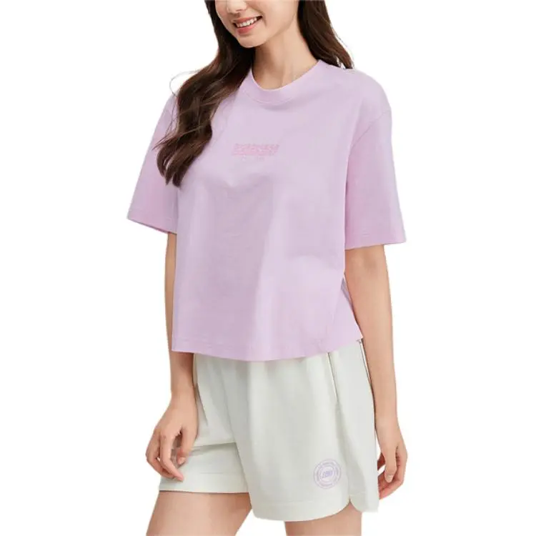 Skechers SS25 Drop Shoulder Sleeve T Shirt Women's Light Pink Red-1