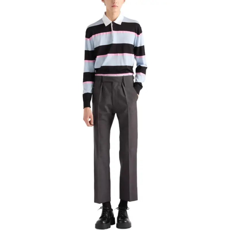 PRADA Striped Polo Shirt-1