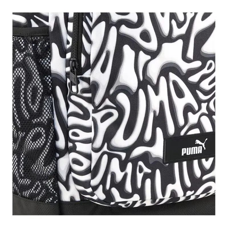 PUMA AOP Polyester Backpack Unisex Black & White-2