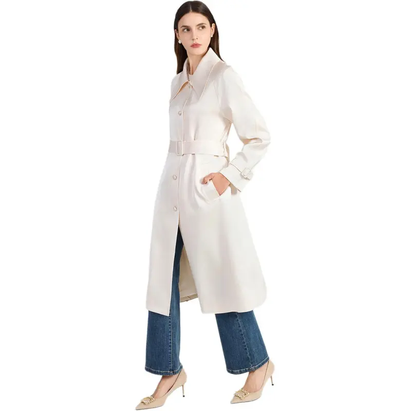 NINE WEST Trench Coat Women's Beige-4