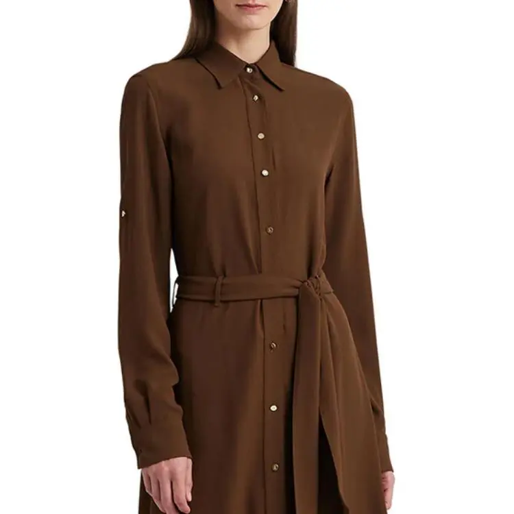 Polo Ralph Lauren Short Sleeved Dress Women's Brown-4