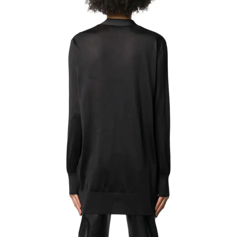 VERSACE Silk Blend Cardigan 'Black'-3