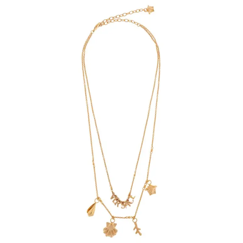 VERSACE Brass Necklaces Women's Gold-1