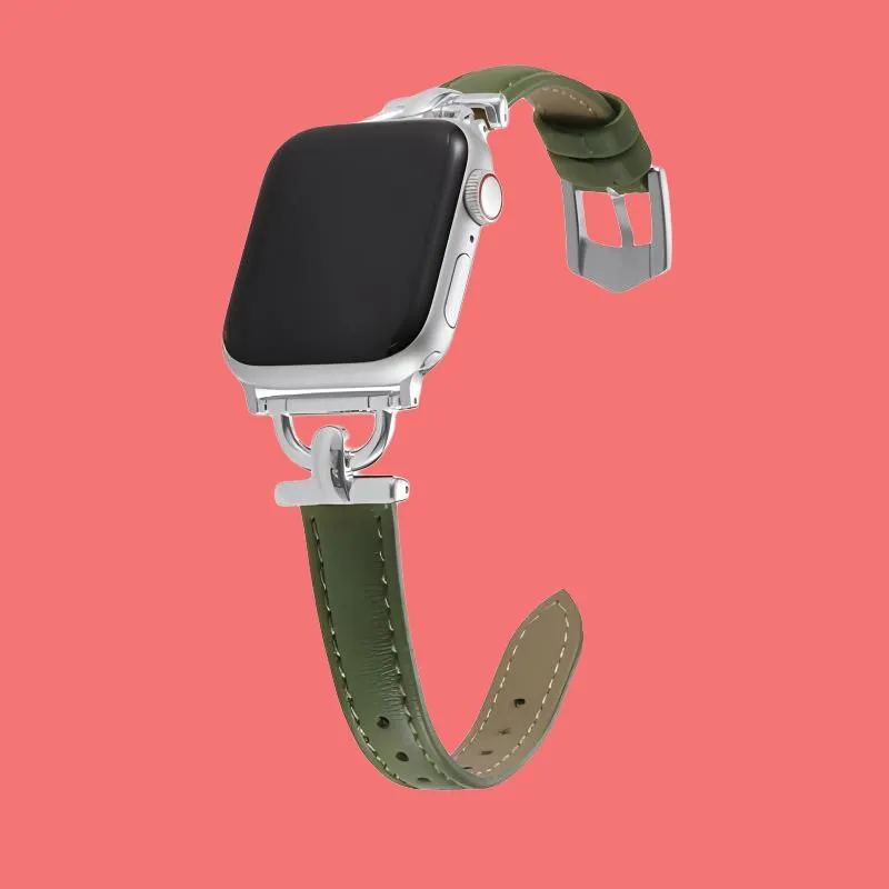 CHRROTA Watch Band Apple Compatibility Leather-2