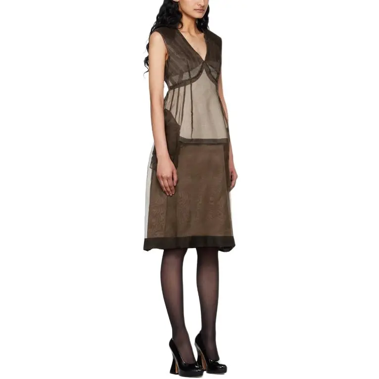 UNDERCOVER Sleeveless Dress Women's Brown-2