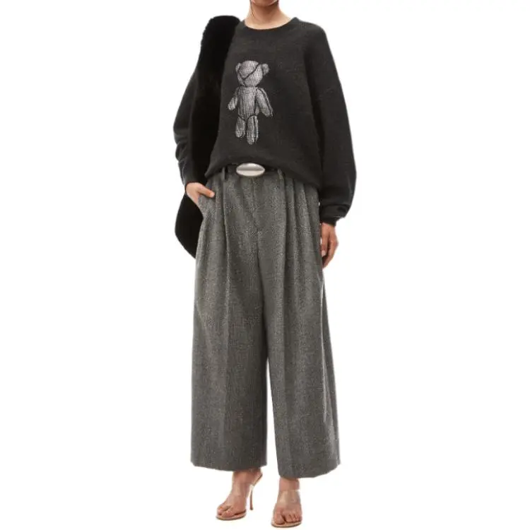 Alexander Wang Glitter Embellished Teddy Crewneck Sweater-1