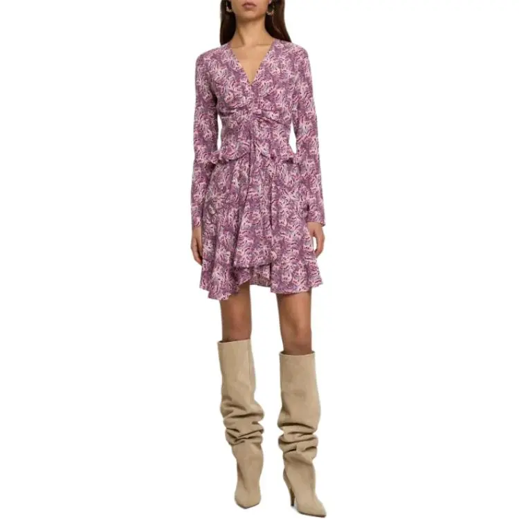 ISABEL MARANT V-Neck Sleeved Midi Dress-2
