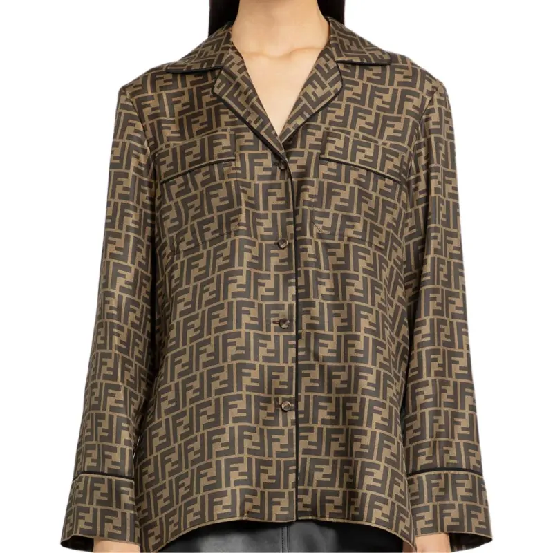 FENDI Shirts Women's Brown-3