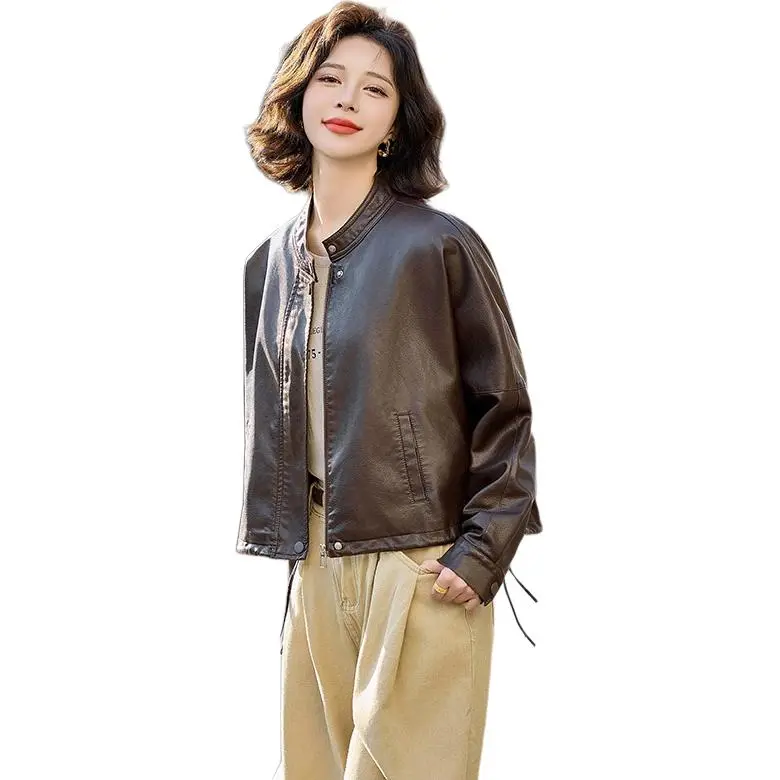 Yi Mengyuan Leather Jacket Women's-3