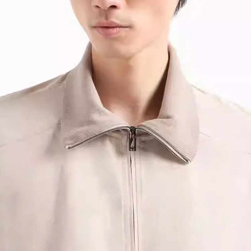 EMPORIO ARMANI Linen blend Blouson With Zip-4