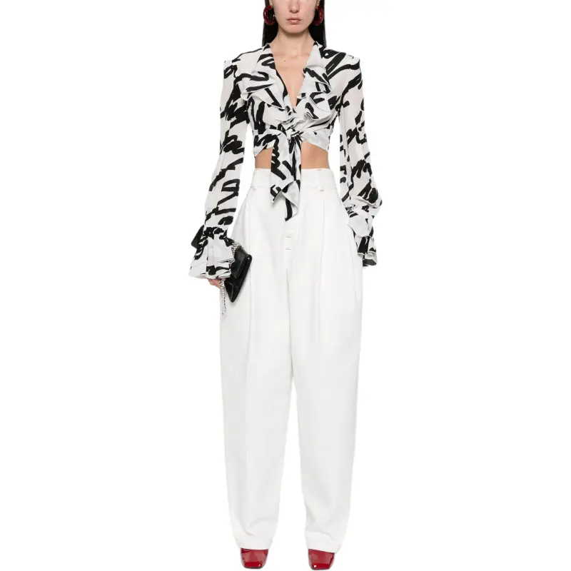 BALMAIN Love Letter Ruffled Skirt-1