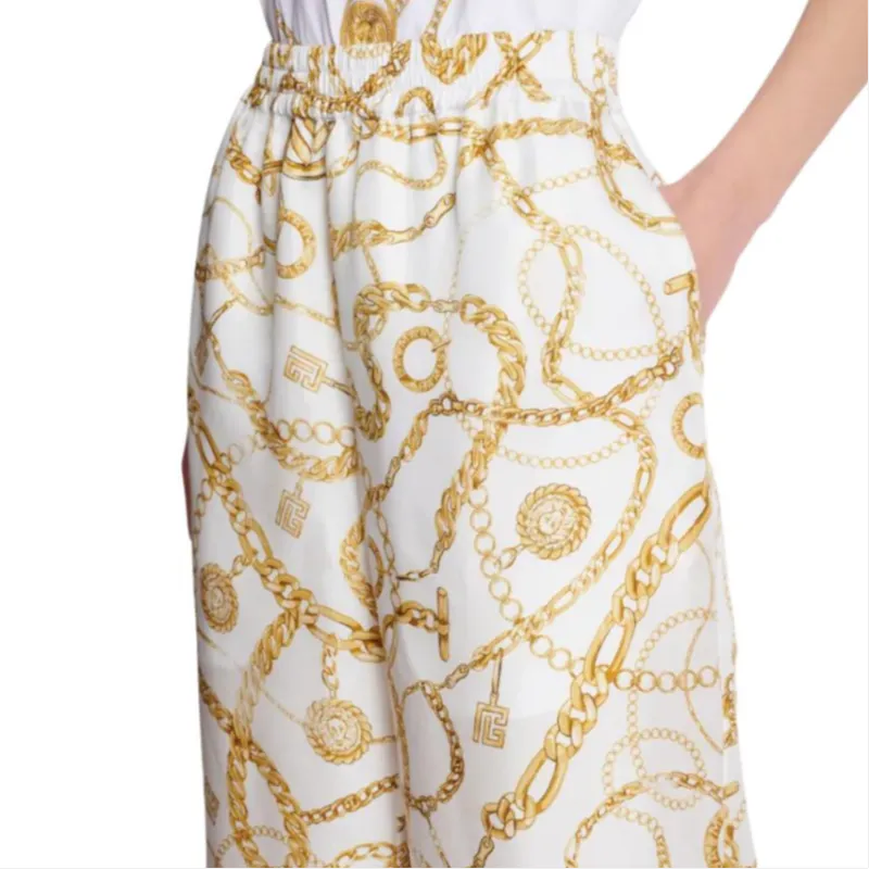BALMAIN Silk Trousers-5