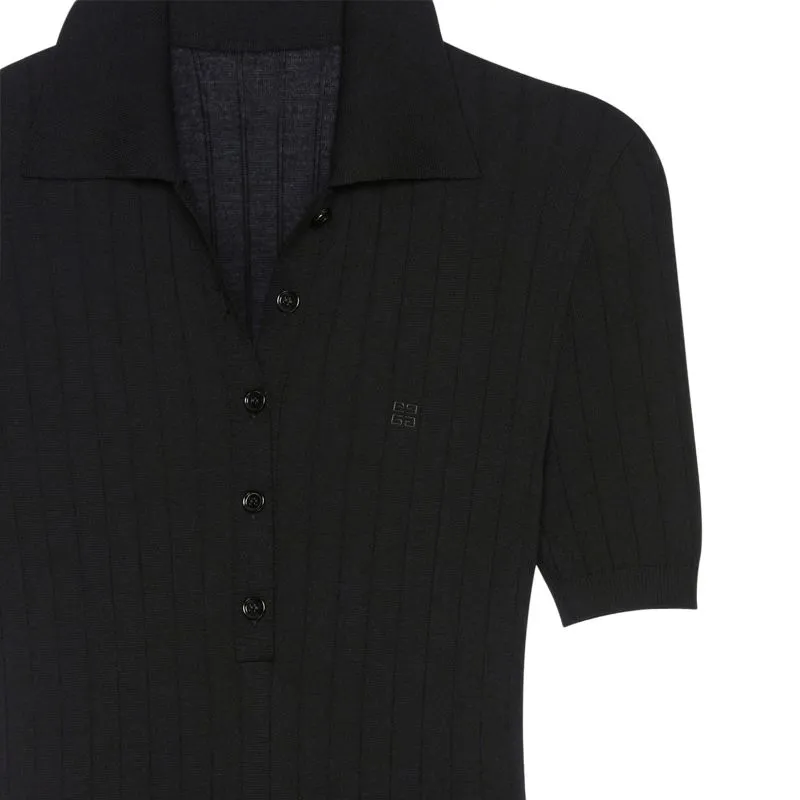 Givenchy Voyou Belt Long Polo Dress 'Black'-4
