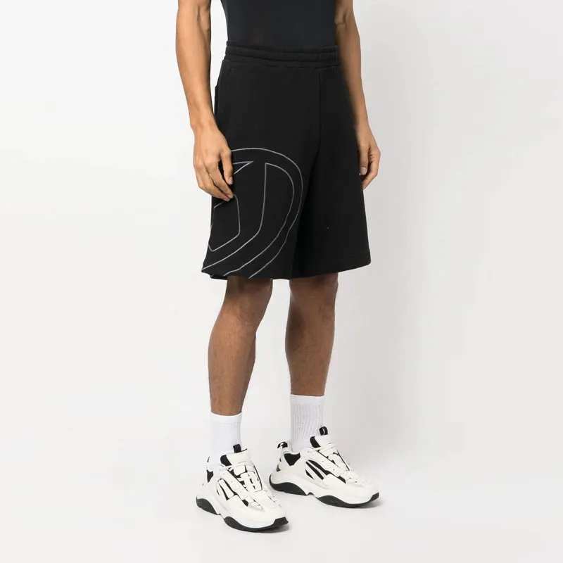 DIESEL P Crow Megoval Maxi D Logo Sweat Shorts-2