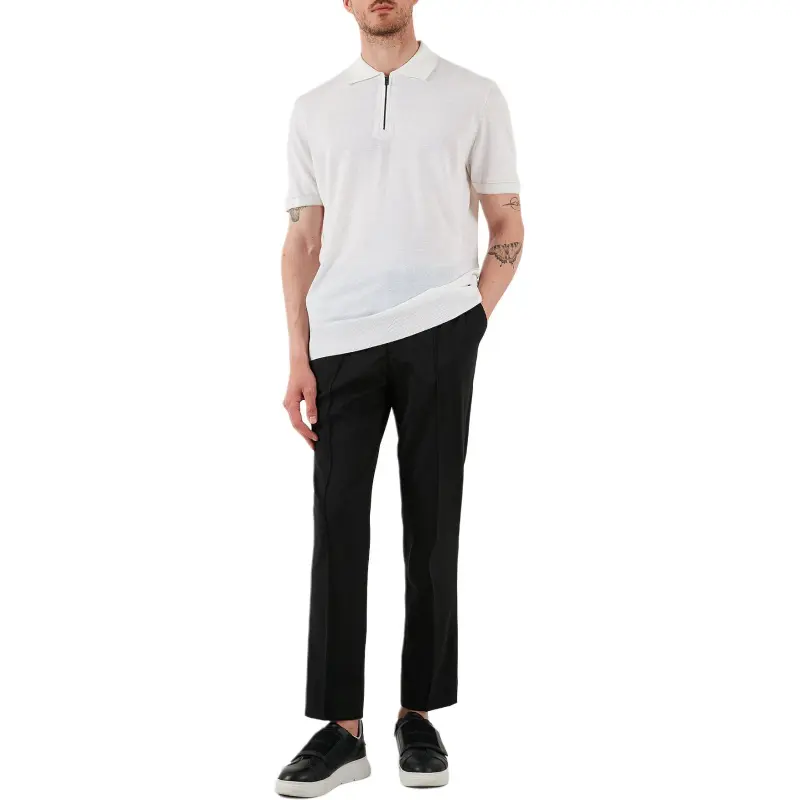 HUGO BOSS Jiovanotto Zip up Short sleeve Polo Shirt-2