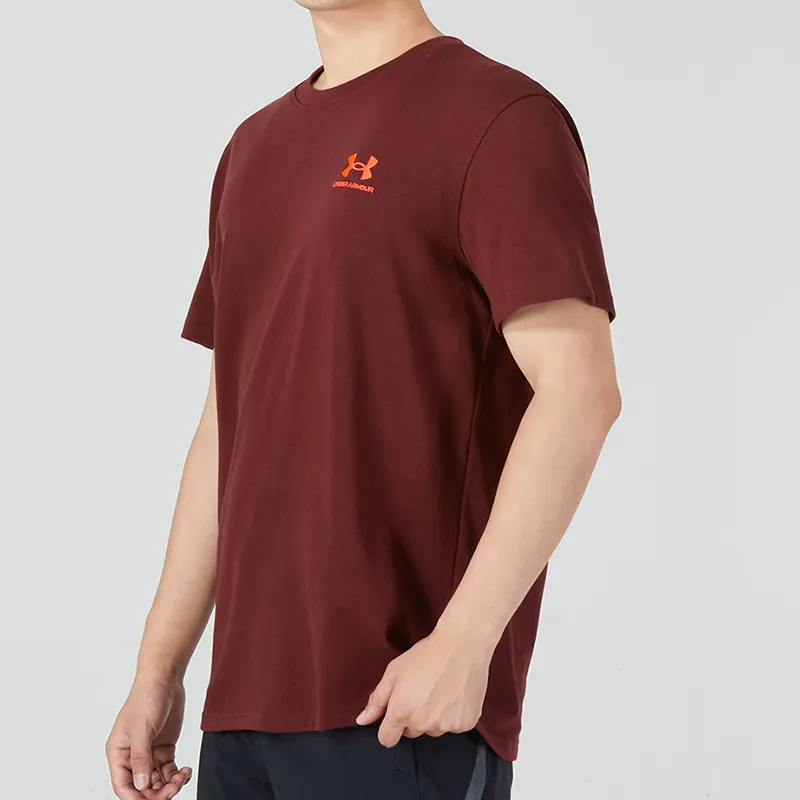 Under Armour T Shirt Men's Burgundy-4
