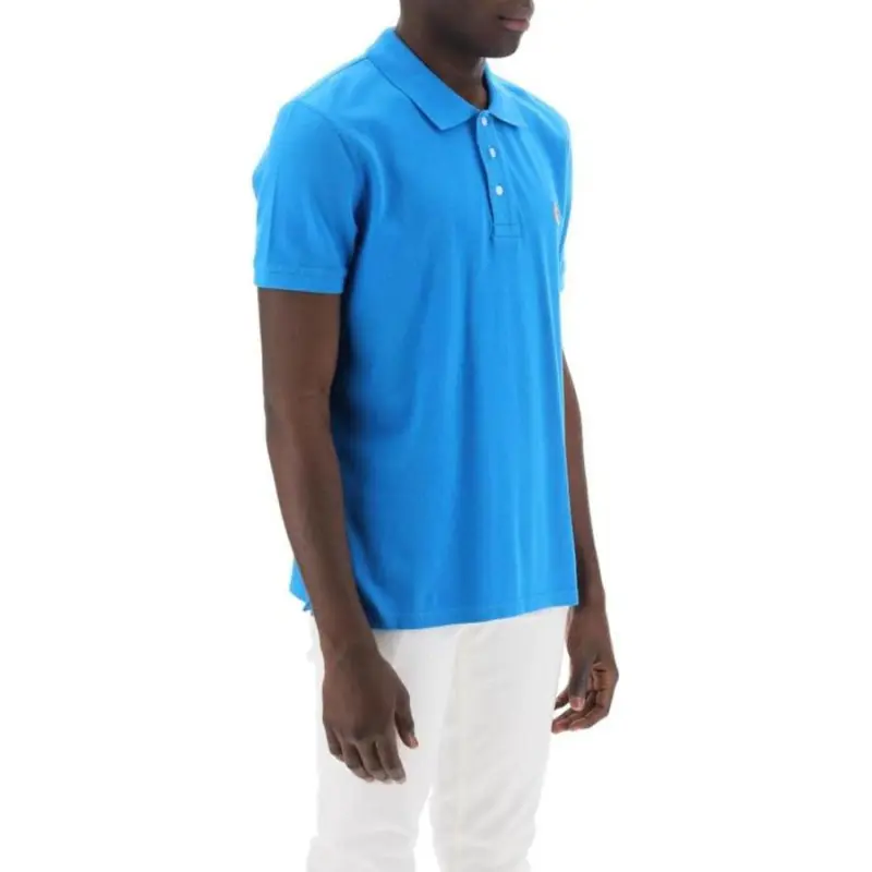 Maison Kitsune Fox Head Patch Short Sleeved Polo Shirt-2