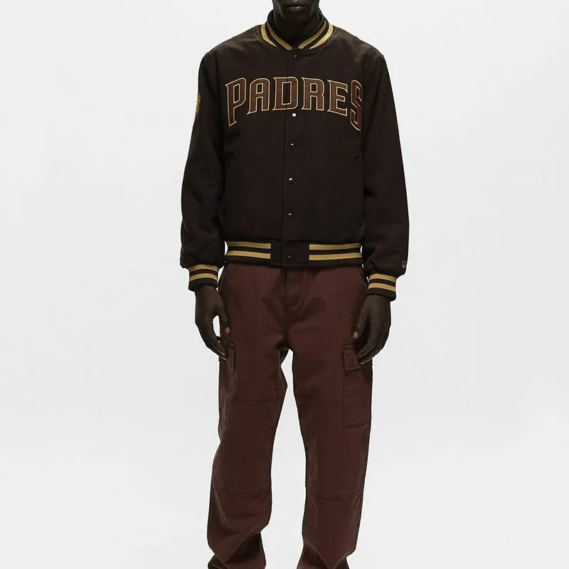 New Era Baseball Jacket Men's Brown-1