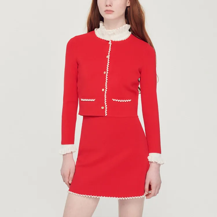 Sandro SS23 Year Of The Rabbit Capsule Collection Knitwear Women's Red-3