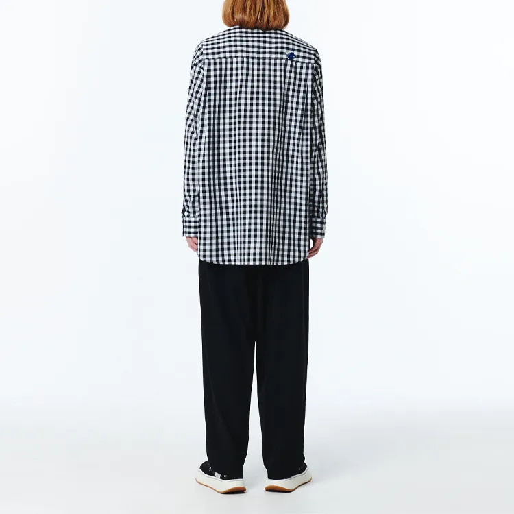 ADER ERROR Tetris appliqué Checkered Shirt-3