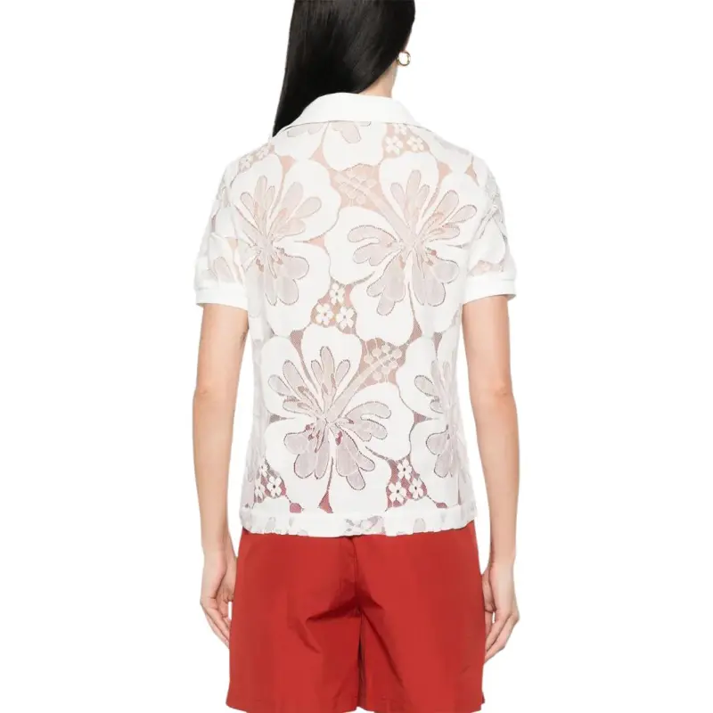 MaxMara Floral Patterned Lace Detailed Top-2