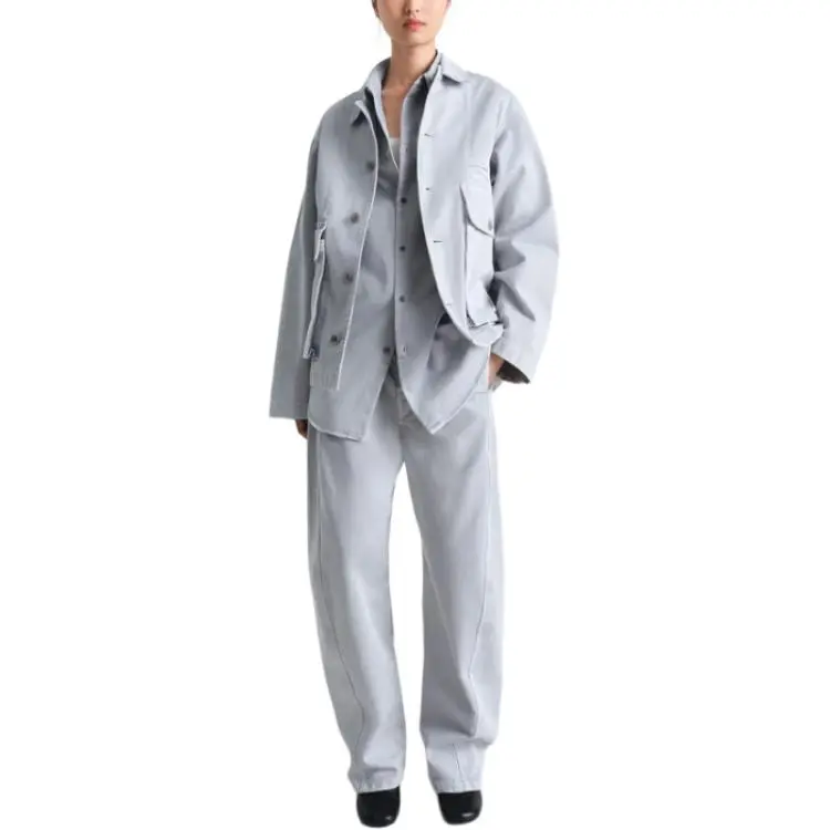 Lemaire Boxy Jacket 'Snowy Blue Grey'-2