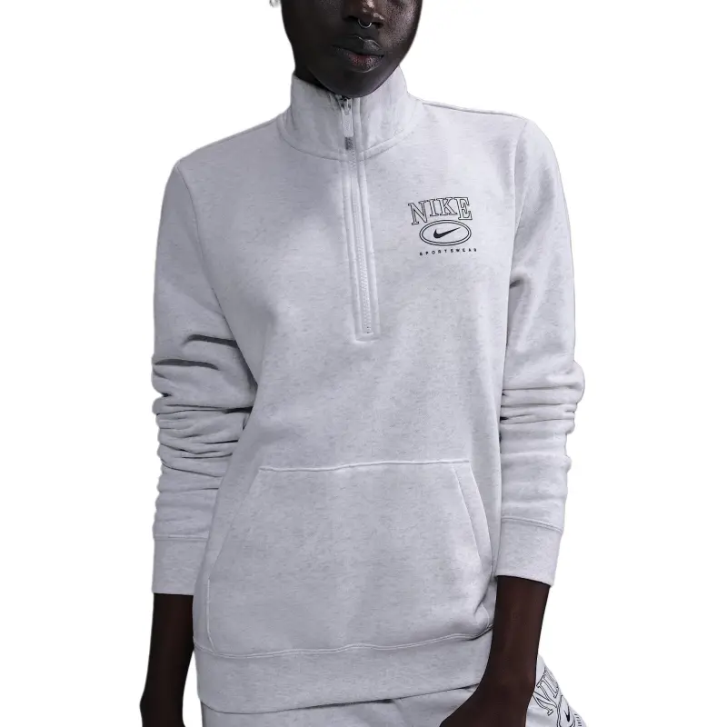 Nike Sportswear Club Fleece Women's Mock Neck 1/2 Zip Graphic Top-2