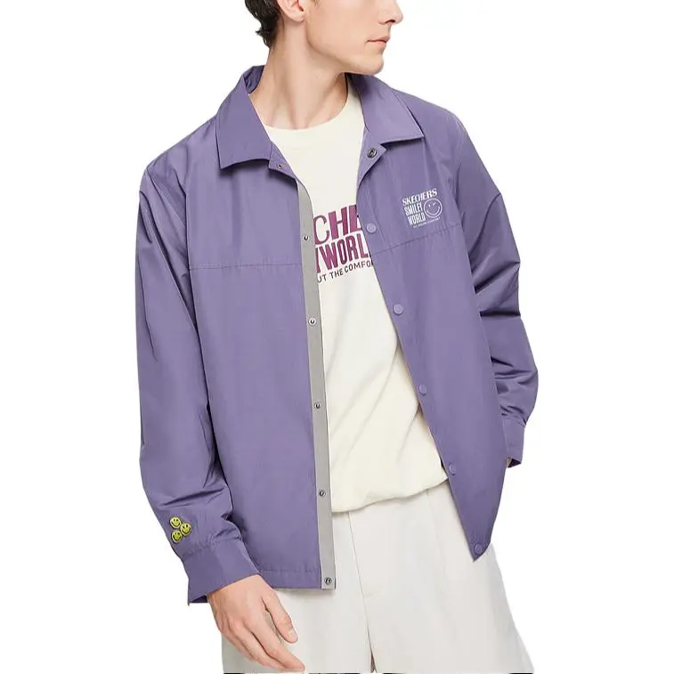 Skechers x SMLIEYWORLD Sports Life Collection Shirt Men's Grape Fruit Platter Purple-2