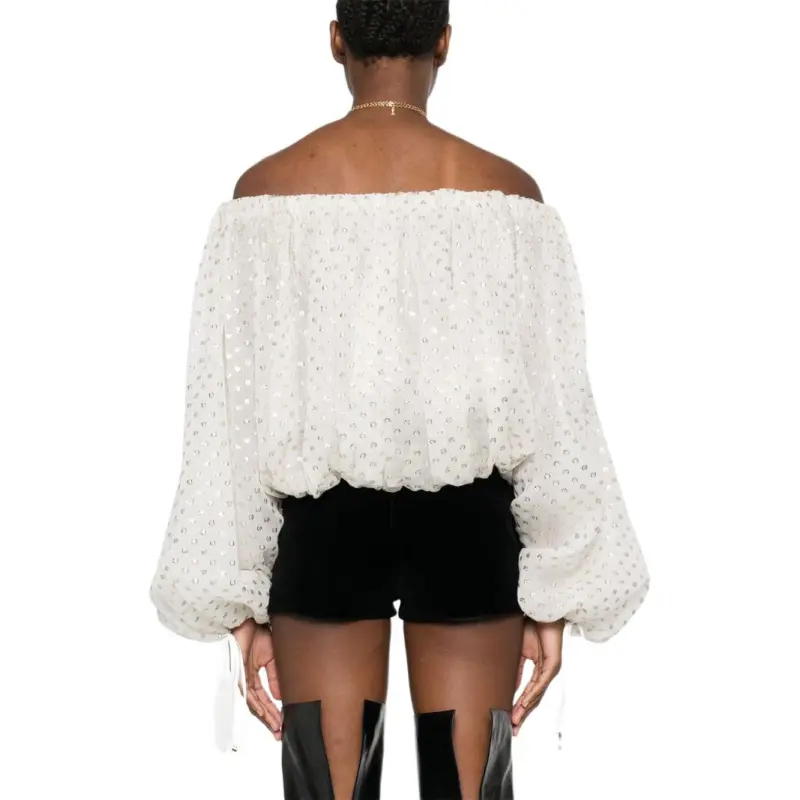 Chloé Gathered Off The Shoulder Top-2