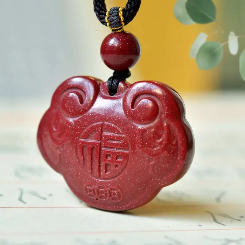 Gifts Cinnabar Necklaces Unisex-2