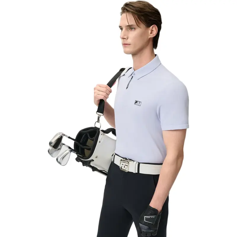 FILA Golf Series SS25 Polo Shirt Men's Light Lavender PR-3