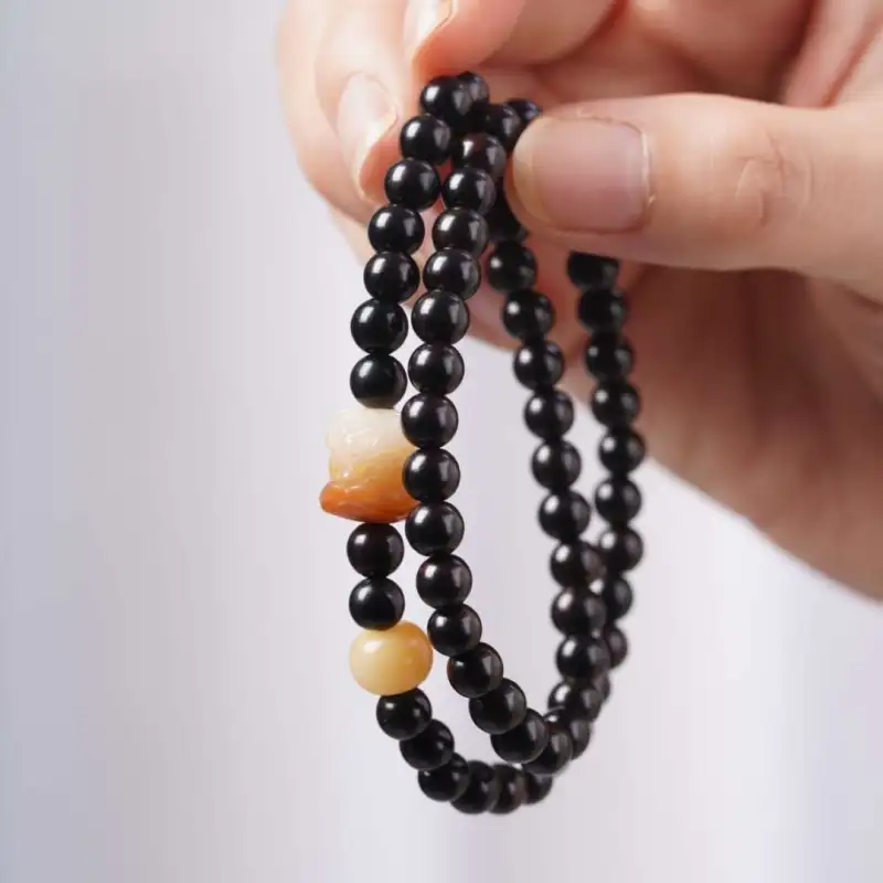 Lordship Ebony Bead Chain Unisex-8