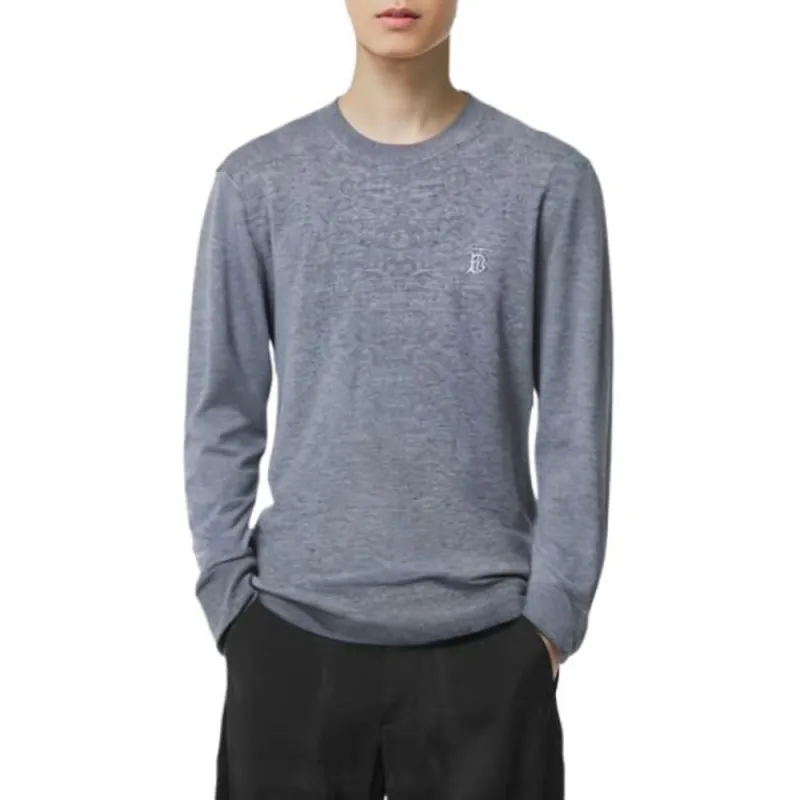 Burberry Sweaters Men Gray-1