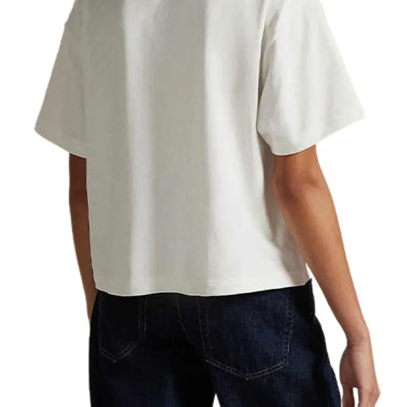 Polo Ralph Lauren Logo Small Spurs Embroidered Crew Neck Pullover Short Sleeved T Shirt Women's White-5