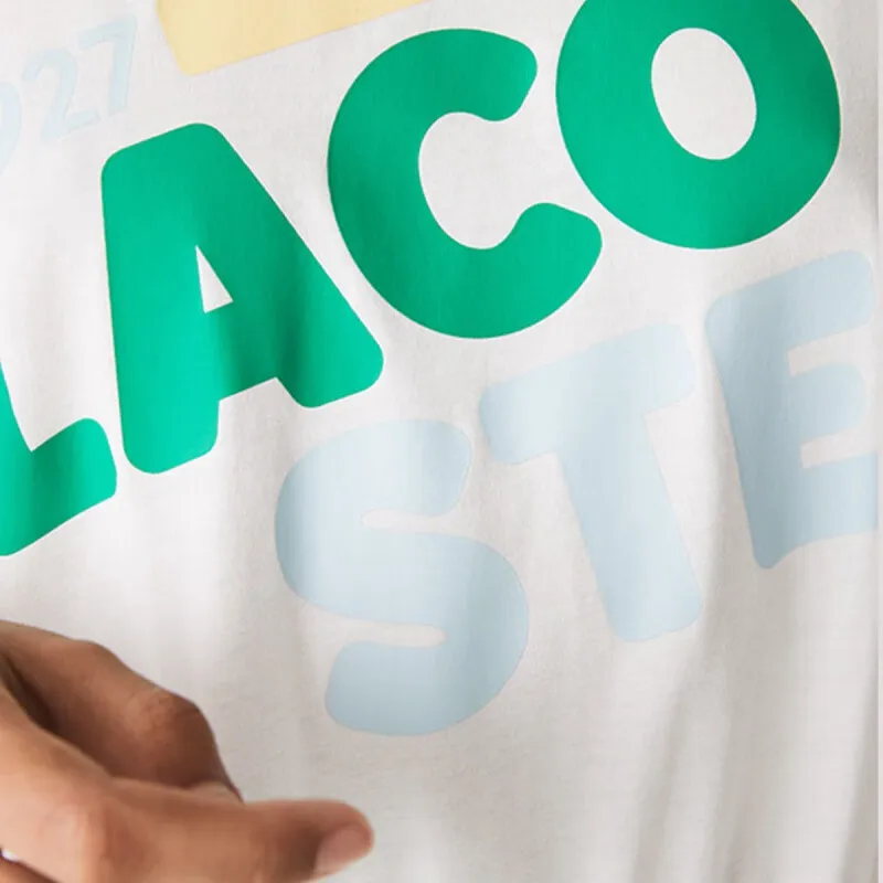 LACOSTE Short Sleeved Dress Women's White-5