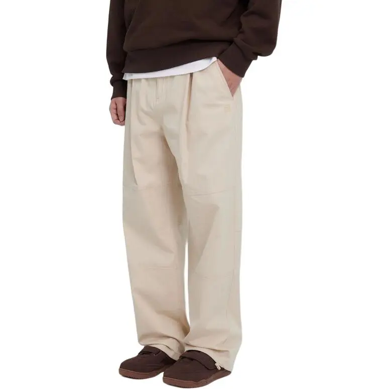 FILA Casual Pants Unisex Beige-5