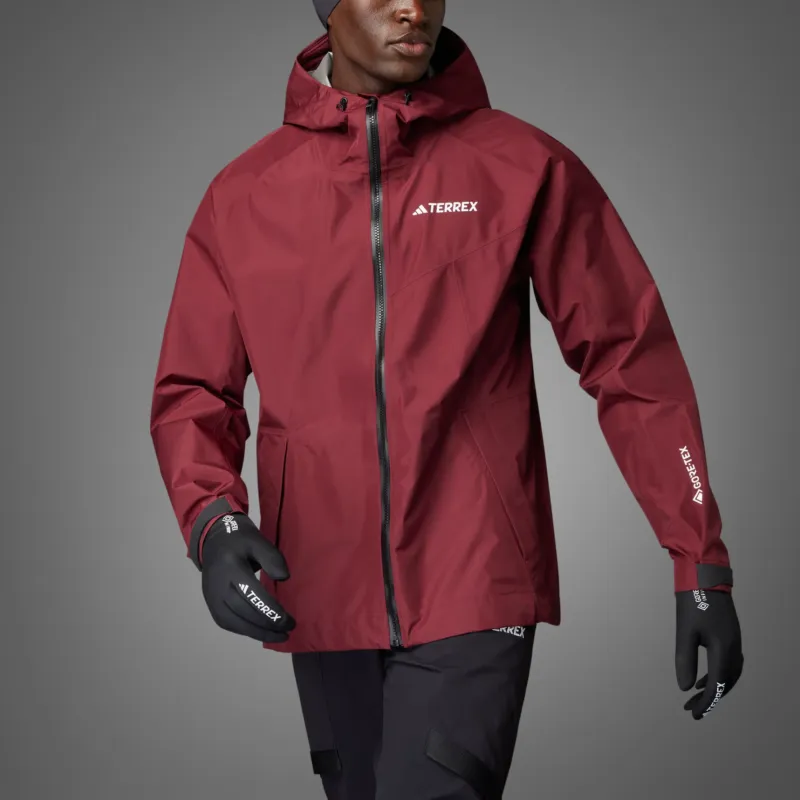 Adidas Terrex Xperior Gore-Tex Paclite Rain Jacket Jackets Coats Men's Dark Shadow Red-1