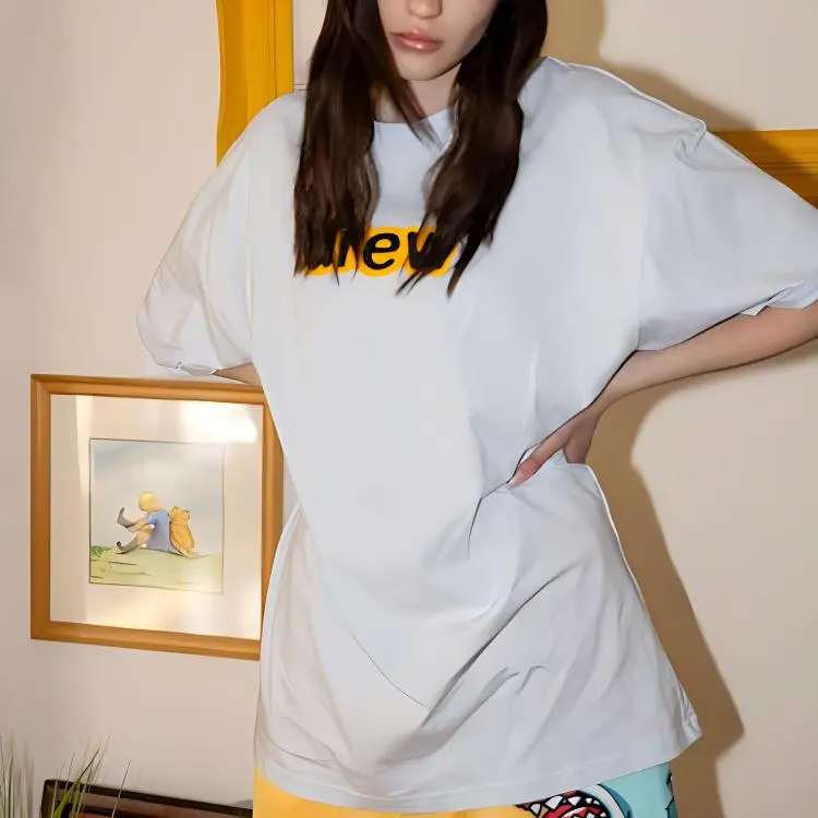 Drew House Letter Logo Series T Shirts Unisex Light Blue-4