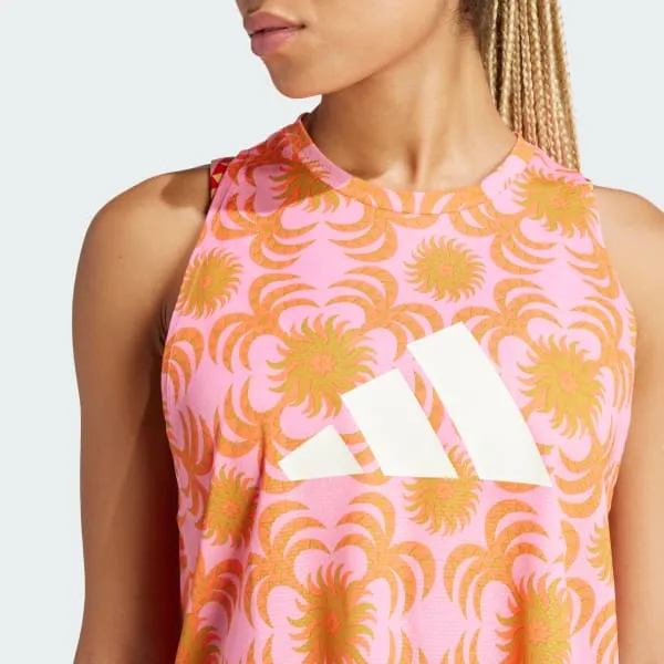 Adidas FARM Rio Tank Tops Women's Pink Luminance/Sun Orange-4