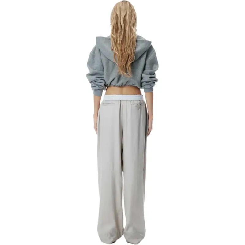 Alexander Wang Turn Down Waistband Pre Styled Trousers-2